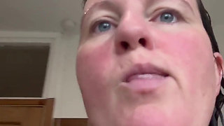 Christmas Shower and Sopping Wet Masturbation in Stockings