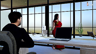 Desi Housewife Fucking Boss to Get a Job! Interview Gone Wrong!