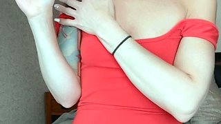 Cute curly brunette solo webcam masturbation