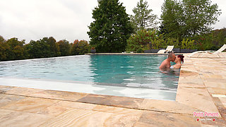 My Darling Fucks Me in the Pool of the Villa!