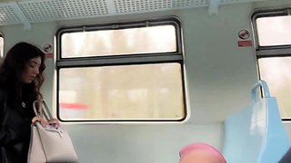 Stranger Helped Me Cum On Public Train And Walks Around