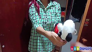 Stepbrother tears up college girl step-sister after a b-day introduce, servant damsel