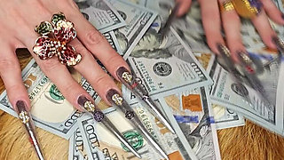 Extremely Long Stiletto Nails and Leather Boots Worship