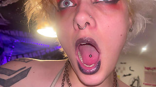 Mouth Tour Goth Girl Uvula Tonsils Teeth Tongue