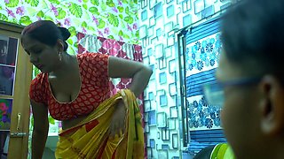 Desi Jhuma Bhabhi fucking with her owners step son Part 1