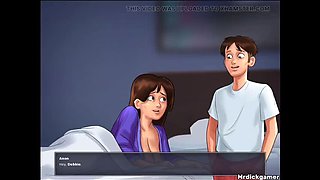 Step Son Fucks Indian MILF Mom In Bedroom - Summertime Saga Hentai Game
