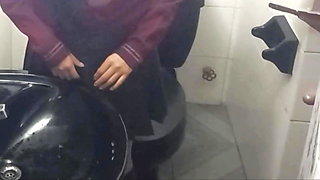 STUDENTS in THE BATHROOM of the Institute! WITH STUDENT in the Bathroom! Home Video!