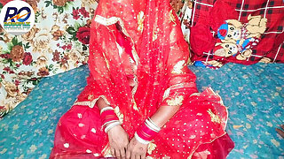 Desi Honeymoon Sex Video Hindi Audio – Claire Vaise in Red Saree and Blouse Having Fun