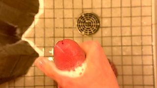 Cumshot in the shower 1