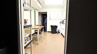 Interracial bikini babe sucking big black cock outdoors