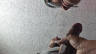 Oh, you caught me! Come here, I'm going to give you a blowjob. I hope you like it.