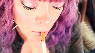 All Dangles From You Smoking Queen, Tina Snua! Close Up With Lots Of Smoke!