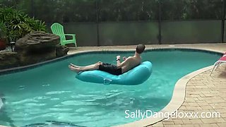 Stepaunt Sally D'Angelo Loves Big Tit Creampie - Mature MILF in Thong Bikini