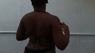 Big Ass Cock Sucking Goddess in Thong Went Over to the Neighbor Small Tub Pool Telling Him to Get His Dick Wet - Mastermeat1
