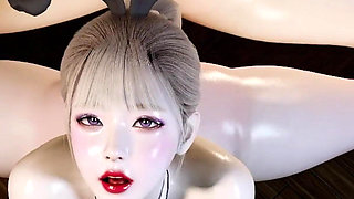 3D Huge Boobs Asian Dancer Naked Her Huge Ass Got Fucked by Big Dildo