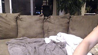 Beautiful Brunette Big Boobs Rides Fake Cock