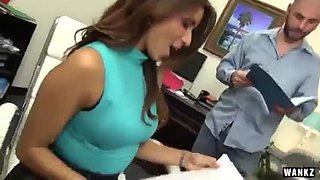 Pretty latina fucks her boss