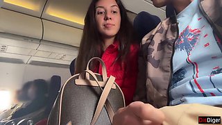 Risky Public Jerking Off On A Plane Full Of People - Public Cock Flashing