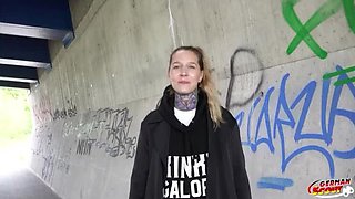 German Chick Lisa Rocketcock Shows Off Her Tats in a Hardcore Casting Fuck