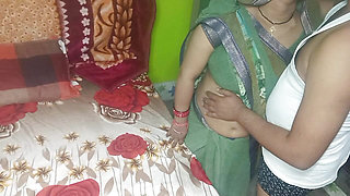Indian Beautiful Bhabhi Having Romance with Her Husband.