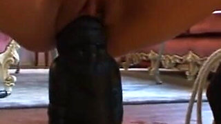 Big dildo penetration humiliates