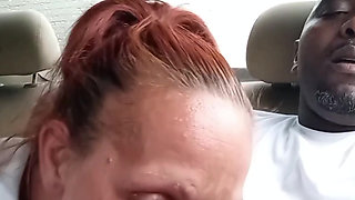 Street hooker blowjob in car. Cum in mounth