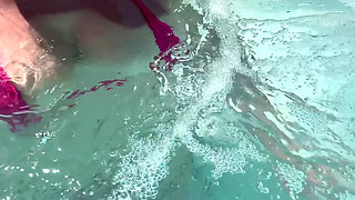 Artemisia Love Showing Her Perfect Tits in a Micro Bikini Underwater
