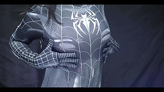 Fucking a Spiderman Cosplayer Until She Cums, Her Pussy Is so Wet, Latest Viral Indonesian Porn