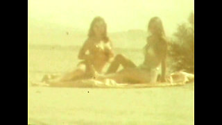 Hot Threesome on the Beach From the American Vintage Porn of the Seventies