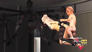 Salacious squeeze at 3d animation porn