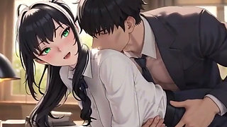 Big tits secretary gets bent over the desk by her boss for fucking private meeting