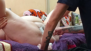 Shaved Mother-in-law's Pussy Then Did Fisting Before Squirting