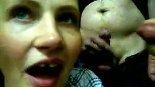 Drunk village slut wanted me and my friend cum on her face