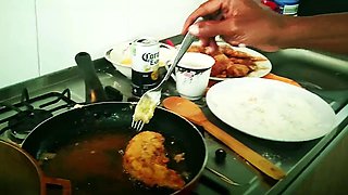 Pablo N3Grobar Face-Fucks Throatpie Queen in Kitchen