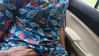 Office Girl Enjoying Roleplay Romance in Car