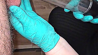 The Penis Pump Pumped up My Cock so Much That It Swelled and She Sucked It with Her Big Mouth