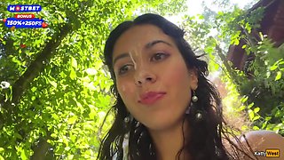 Katty West - Crazy Cumwalk On Public Waterfall Full Of People Blowjob In Public Toilet