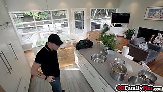 Three hot girls blowing one big penis