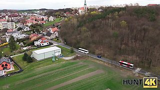 Bus sex in the cowgirl pose with a big-boobed brunette Federika