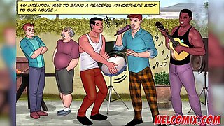 Pervert Father-In-Law Fucks Daughter-In-Law at Backyard BBQ Party - Anal & Big Tits Hentai