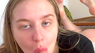 Blowjob & Footjob for My Stepdaddy