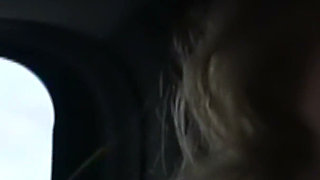 Picked up Strawberry Blonde Rides Him on the Red Sofa - Pink Bra and a Tight Body