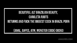 Beautiful Alt Brazilian Beauty, Caroleta Roots Returns And Fuck