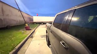 Married Girl Sucks Dick in Truck Stop Parking Lot - Free POV Blowjob