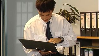 The Office, The Secretary Bends Over And The Boss Falls For It