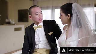 Contemporary Transgressions: Groomsman Anally Defiles Italian Bride Valentina Nappi On Her Wedding Day With A Remote Butt Plug