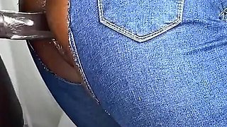 Ebony Teen in Jeans Gets Fucked by BBC!