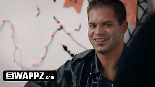 Swappz - innocent step sisters Serena Santos & Leana Lovings nail away their xxx devils