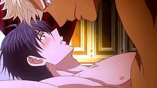 Titan dominates bride in bed after erotic anime feast