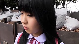 Asian japanese teen with outdoors
